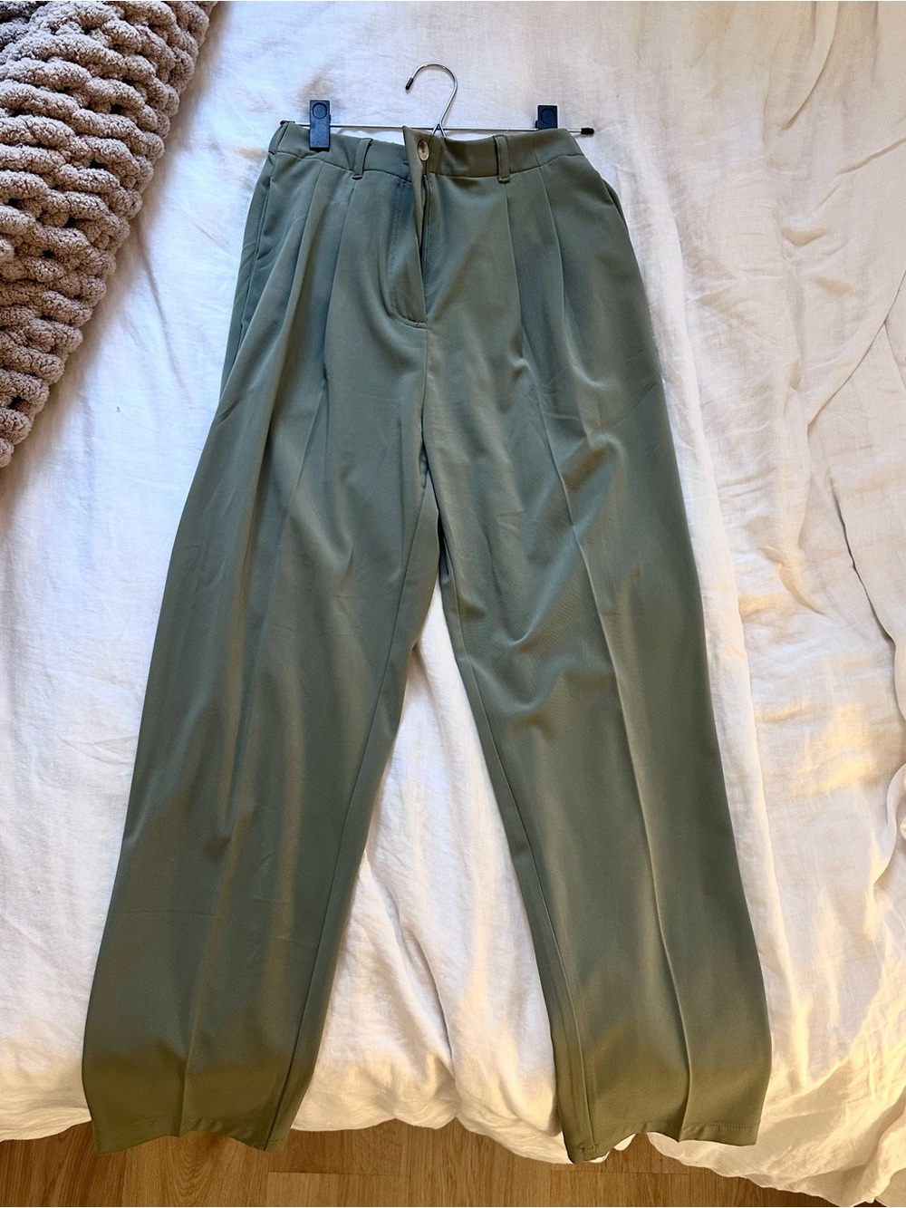 Lulu's Olive Green Pleated Men's Dress Pants
